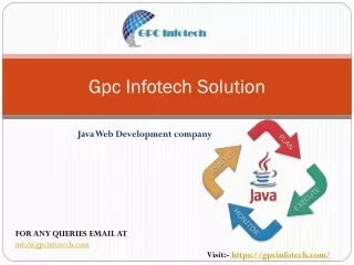 GPC InfoTech gives best Java Web Application Development
