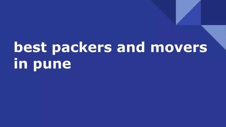 best packers and movers in pune