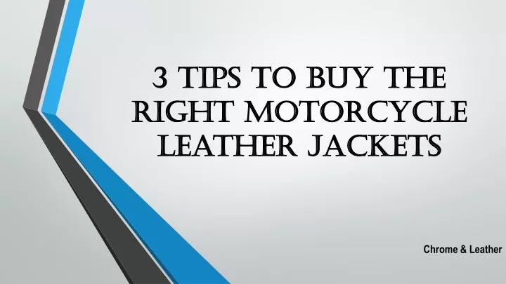 3 tips to buy the right motorcycle leather jackets
