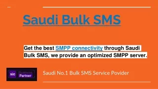 Get the best SMPP connectivity through Saudi Bulk SMS, we provide an optimized SMPP server.