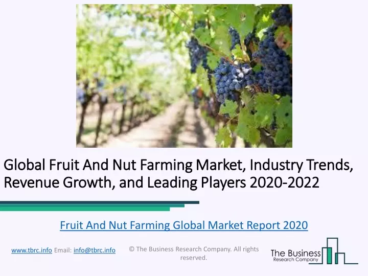 global global fruit and nut farming fruit