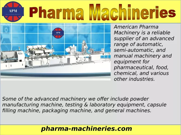 american pharma machinery is a reliable supplier