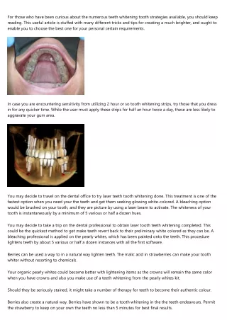 Straightforward Ways You Can Whiten Your Teeth