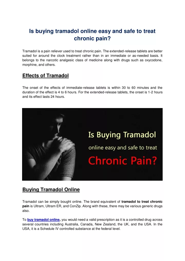 is buying tramadol online easy and safe to treat