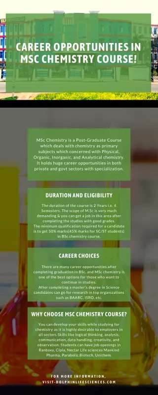 MSc Chemistry Course And Its Career Opportunities!