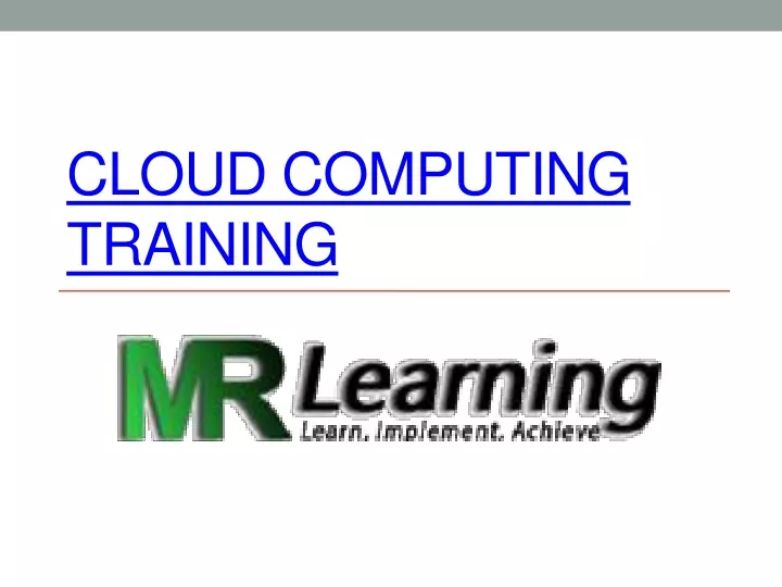 cloud computing training