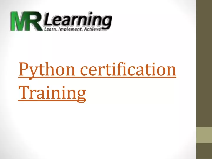 python certification training