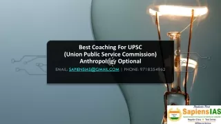 best coaching for upsc union public service commission anthropology optional