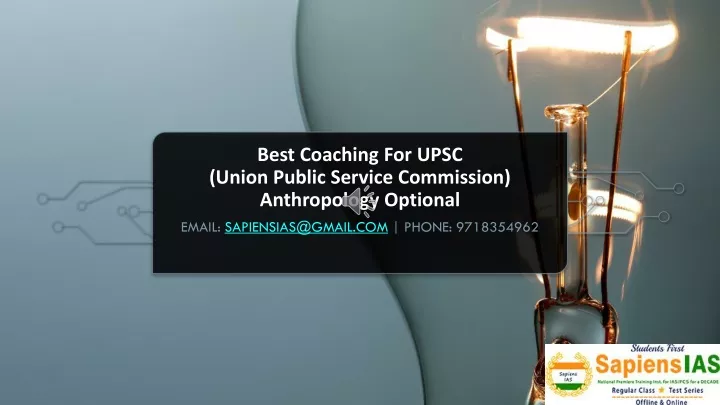 best coaching for upsc union public service commission anthropology optional