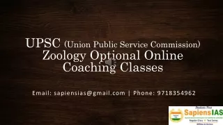 upsc union public service commission zoology optional online coaching classes