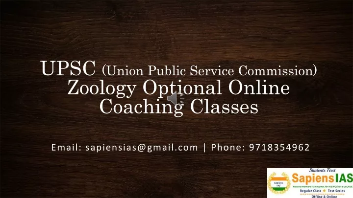 upsc union public service commission zoology optional online coaching classes