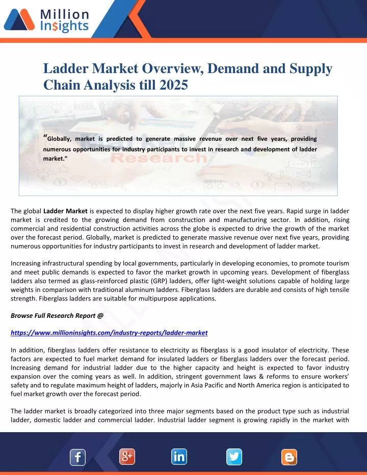ladder market overview demand and supply chain
