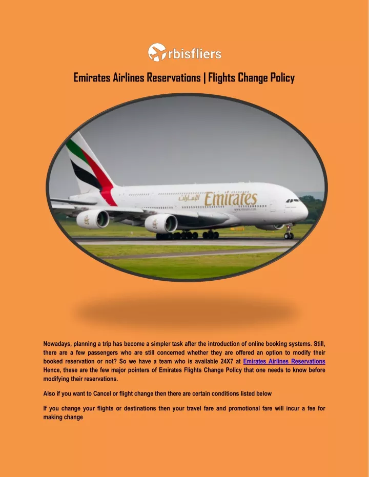 emirates airlines reservations flights change
