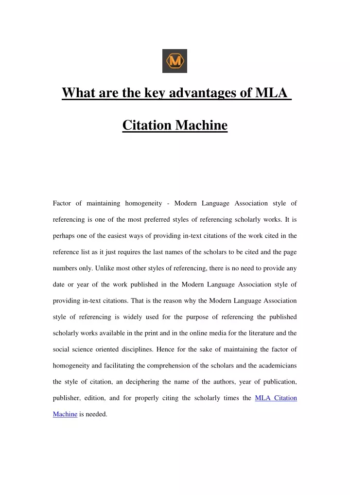 what are the key advantages of mla