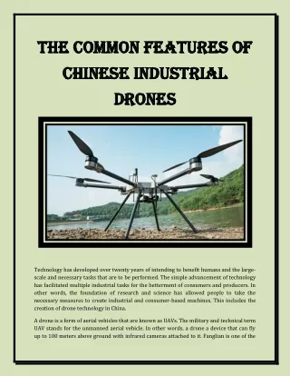 The Best Drone Manufacturers in China