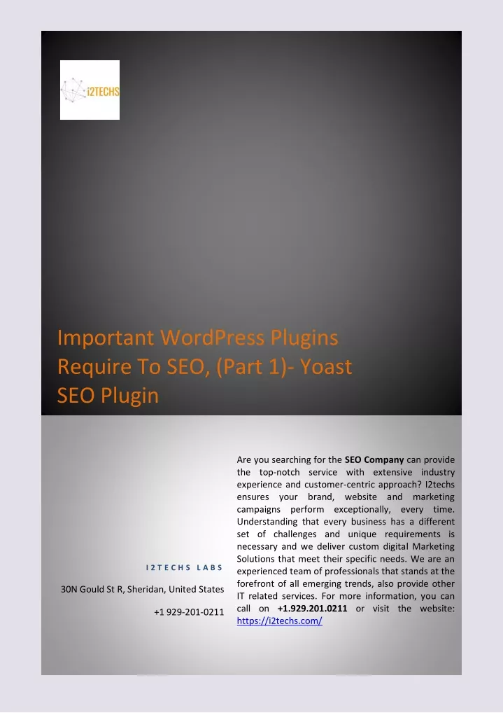 important wordpress plugins require to seo part
