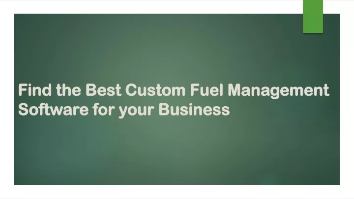 find the best custom fuel management software for your business