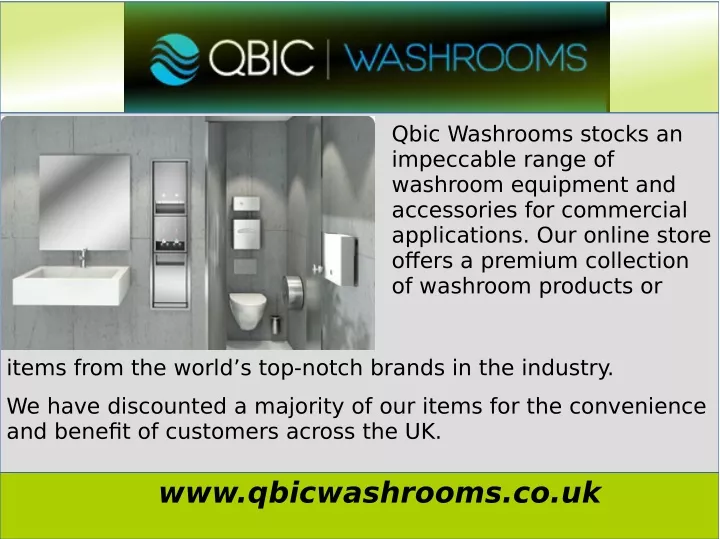 qbic washrooms stocks an impeccable range