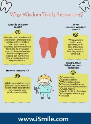 Wisdom Teeth Removal - Wisdom Teeth Pain Treatment - iSmile