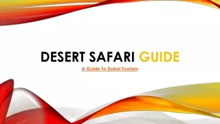 Desert Safari Guide - Dubai
