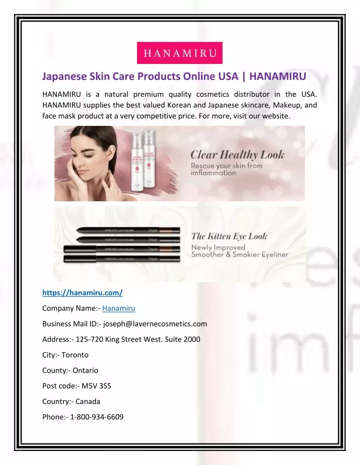 japanese skin care products online usa hanamiru