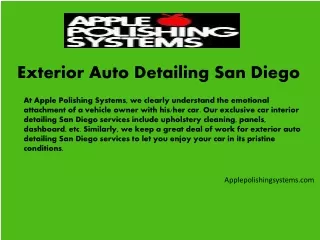 Applepolishingsystems.com - Exterior auto detailing san diego