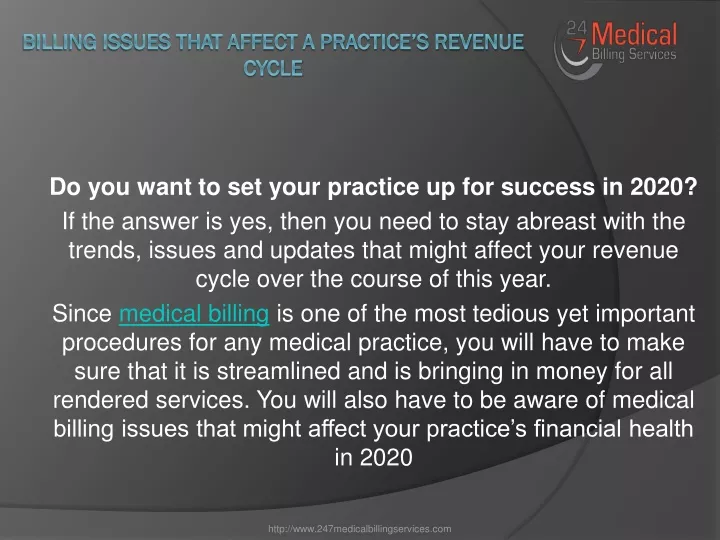 billing issues that affect a practice s revenue cycle