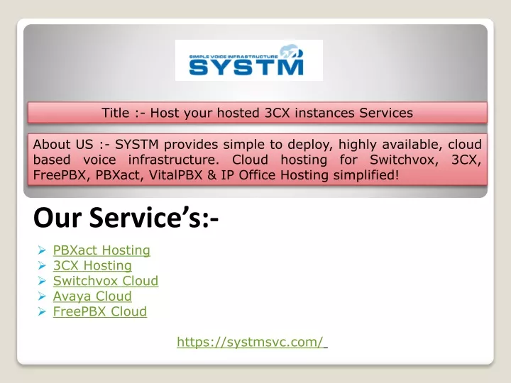 title host your hosted 3cx instances services