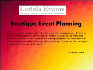 Letizia-events.com - Boutique Event Planning