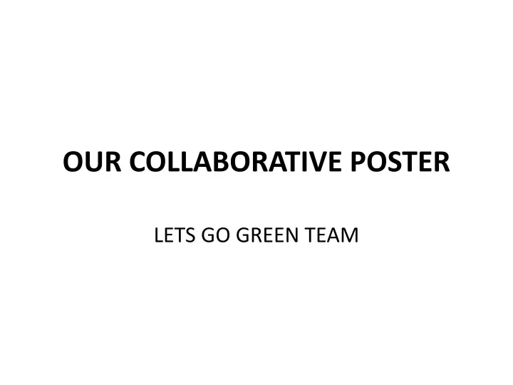 our collaborative poster