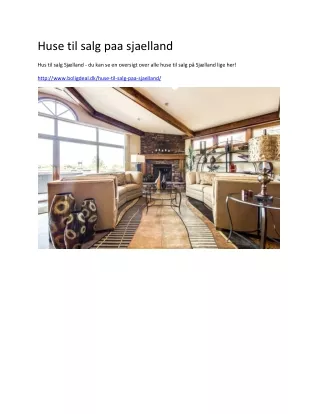 huse til salg paa sjaelland