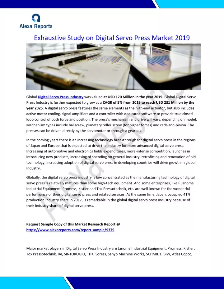 exhaustive study on digital servo press market