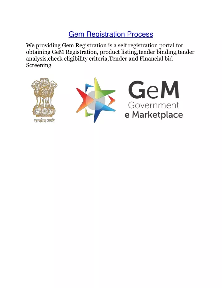 gem registration process