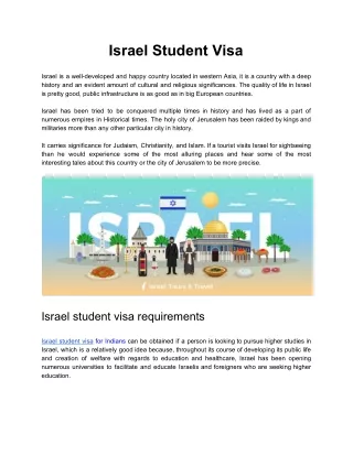 Israel Student Visa