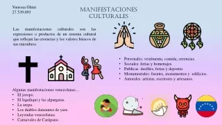 MANIFESTACIONES CULTURALES INFOGRAFÍA