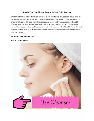 Simple Tips To Add Face Serums In Your Daily Routine