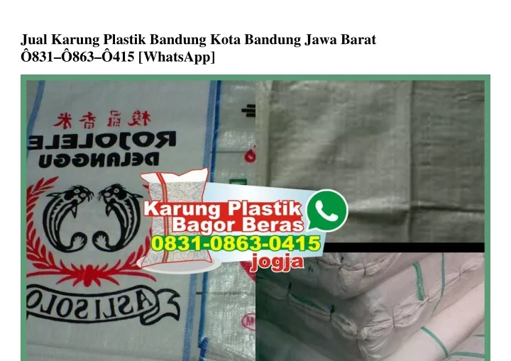 jual karung plastik bandung kota bandung jawa