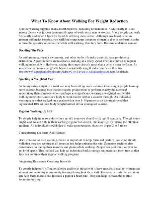 what to know about walking for weight reduction