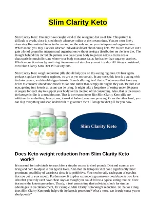 5 Places To Get Deals On Slim Clarity Keto