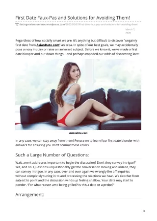 first date faux pas and solutions for avoiding