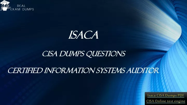 isaca cisa dumps questions certified information