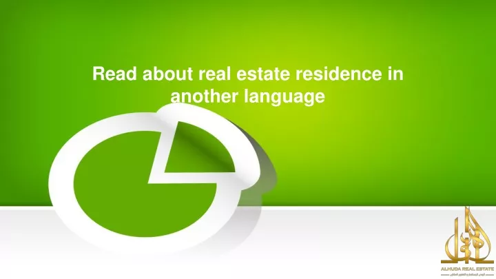 read about real estate residence in another language