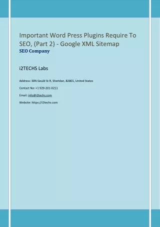 important word press plugins require to seo part