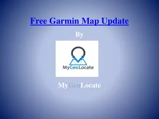 Free Garmin Map Update