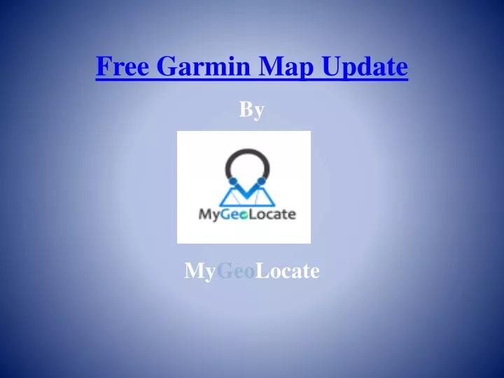 free garmin map update