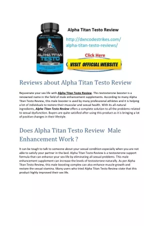 Alpha Titan Testo Review