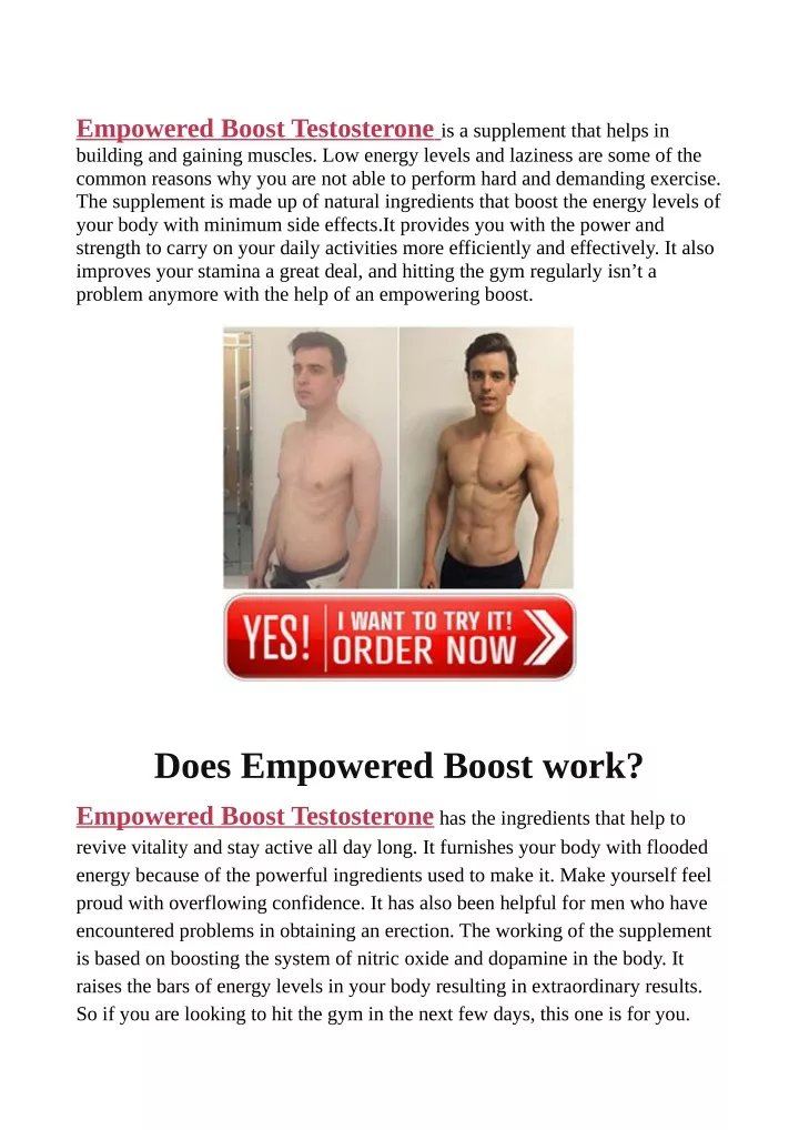 empowered boost testosterone building and gaining
