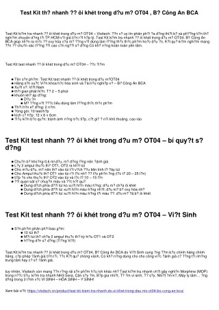 test kit th nhanh i kh t trong d u m ot04