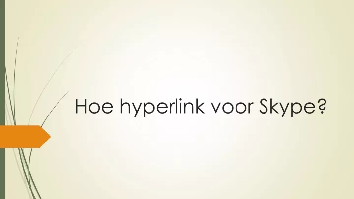hoe hyperlink voor skype
