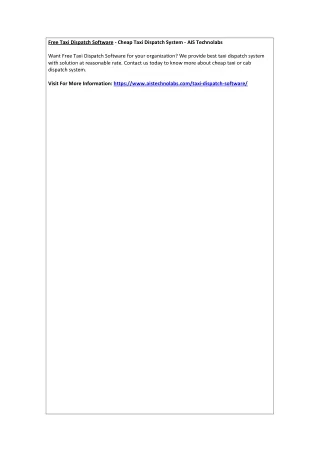 free taxi dispatch software cheap taxi dispatch